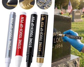 Waterproof Marker Paint Pen For Tombstone, Oil Based Waterproof Gravestone Marker Pen For Cemetery Memorial Maintenance.