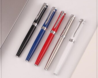 Customized Luxury Metal Silver Black Signature Ballpoint Pens