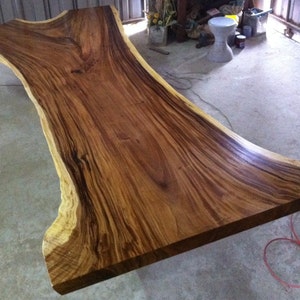 Rare Live Edge Slab Large 11ft In Length Dining Table Or Conference Table Grade AAA Reclaimed Thai GoldenAcacia Wood Solid Slab Custom Made image 2