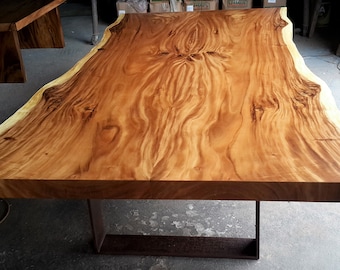 Live Edge Slab Large Conference Or Dining Table 10.5ft In Length Grade AAA Reclaimed Thai Acacia Wood Solid BookMatch Slab Custom Made Table