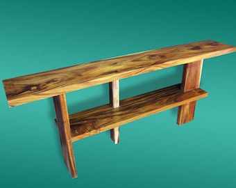 Live Edge Console Table Reclaimed Acacia Wood Solid Slab