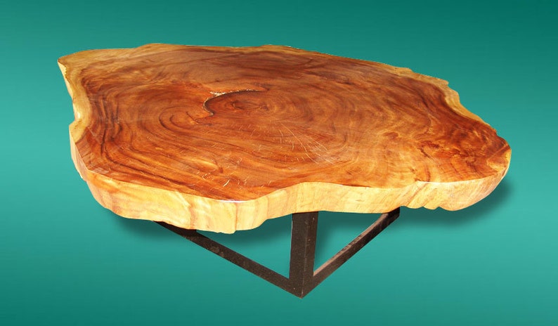 acacia wood live edge coffee table