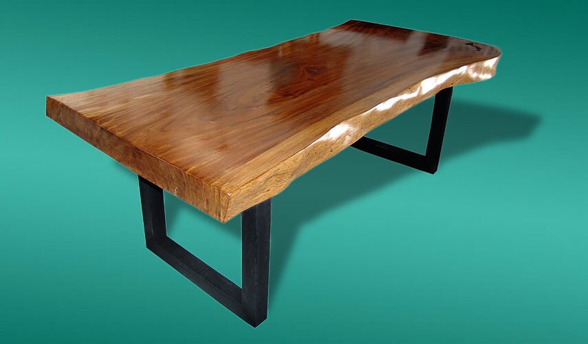 Live Edge Dining Table Acacia Wood Live Edge Reclaimed Solid Etsy