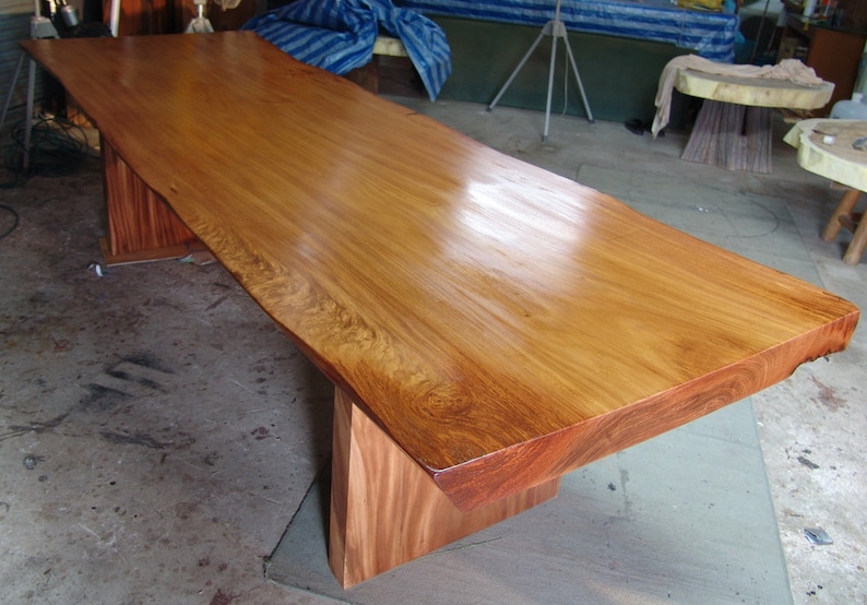 Live Edge Dining Table Reclaimed Solid Slab Rosewood Extremely Etsy