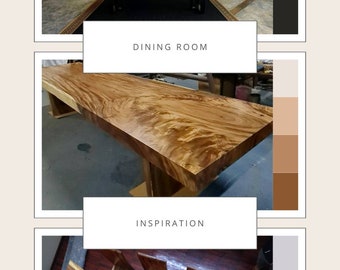 Mesas de losa sólida de acacia Live Edge personalizadas: muebles sostenibles hechos a mano por Flowbkk Inc