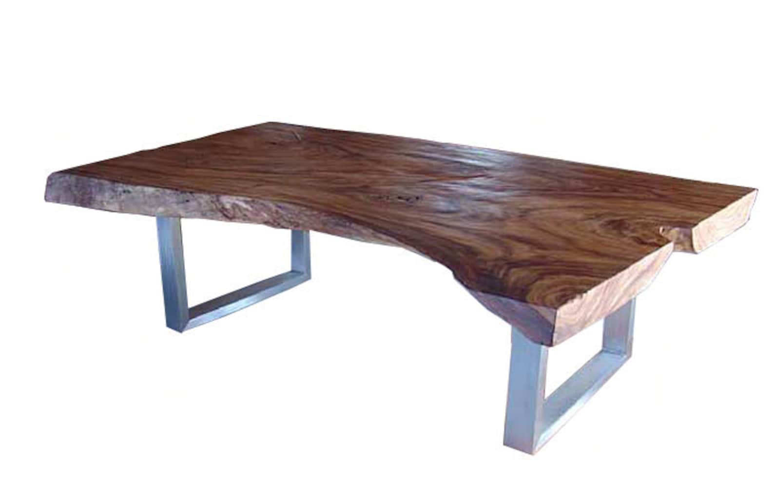 Live Edge Dining Table Reclaimed Acacia Wood Solid Slab live Etsy