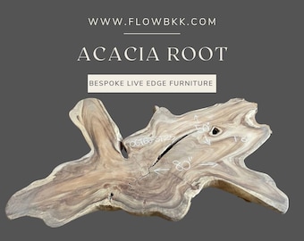 Mesas Live Edge Acacia personalizadas: muebles ecológicos hechos a mano por Flowbkk Inc