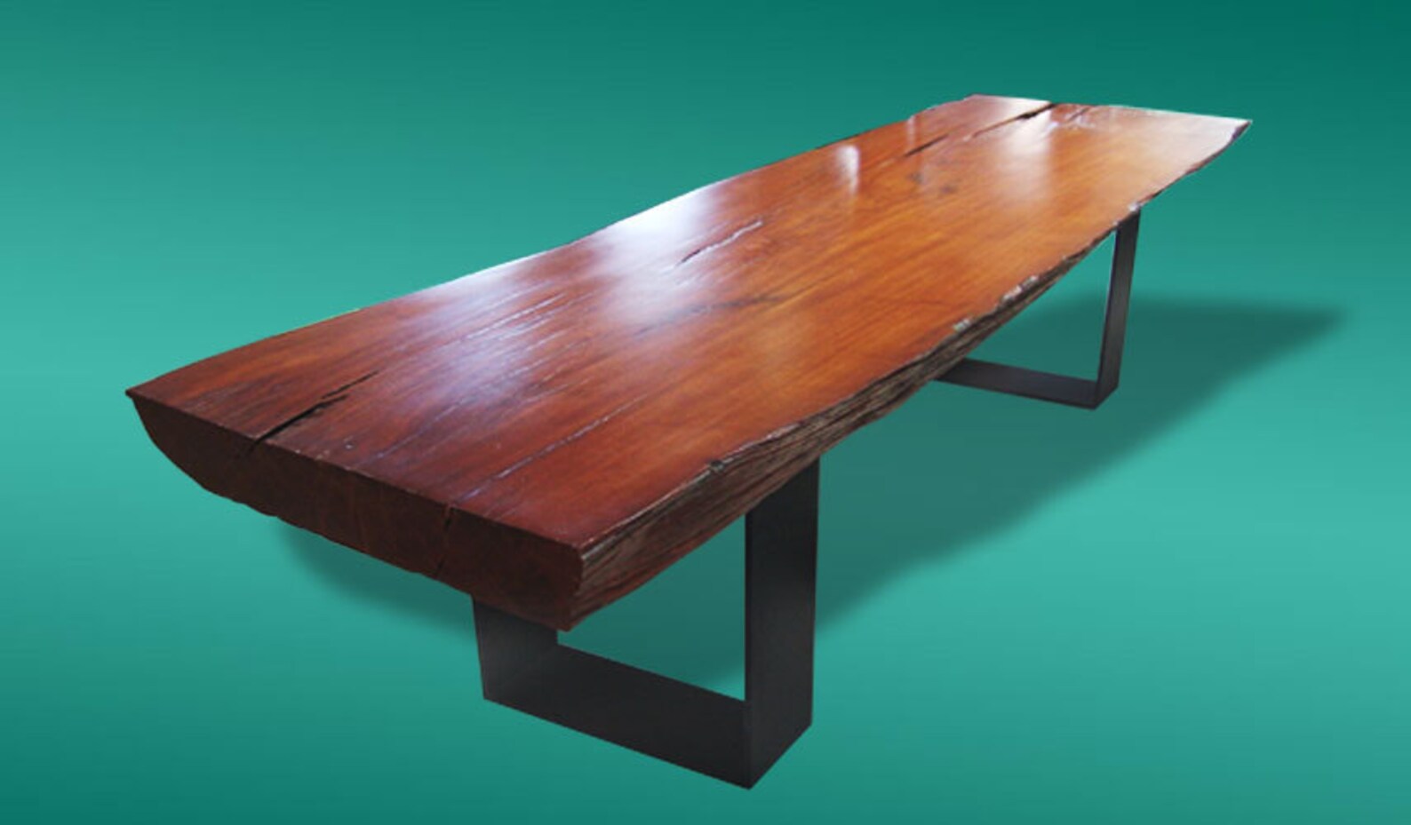 Live Edge Dining Table Reclaimed Solid Slab Thai Rosewood Etsy