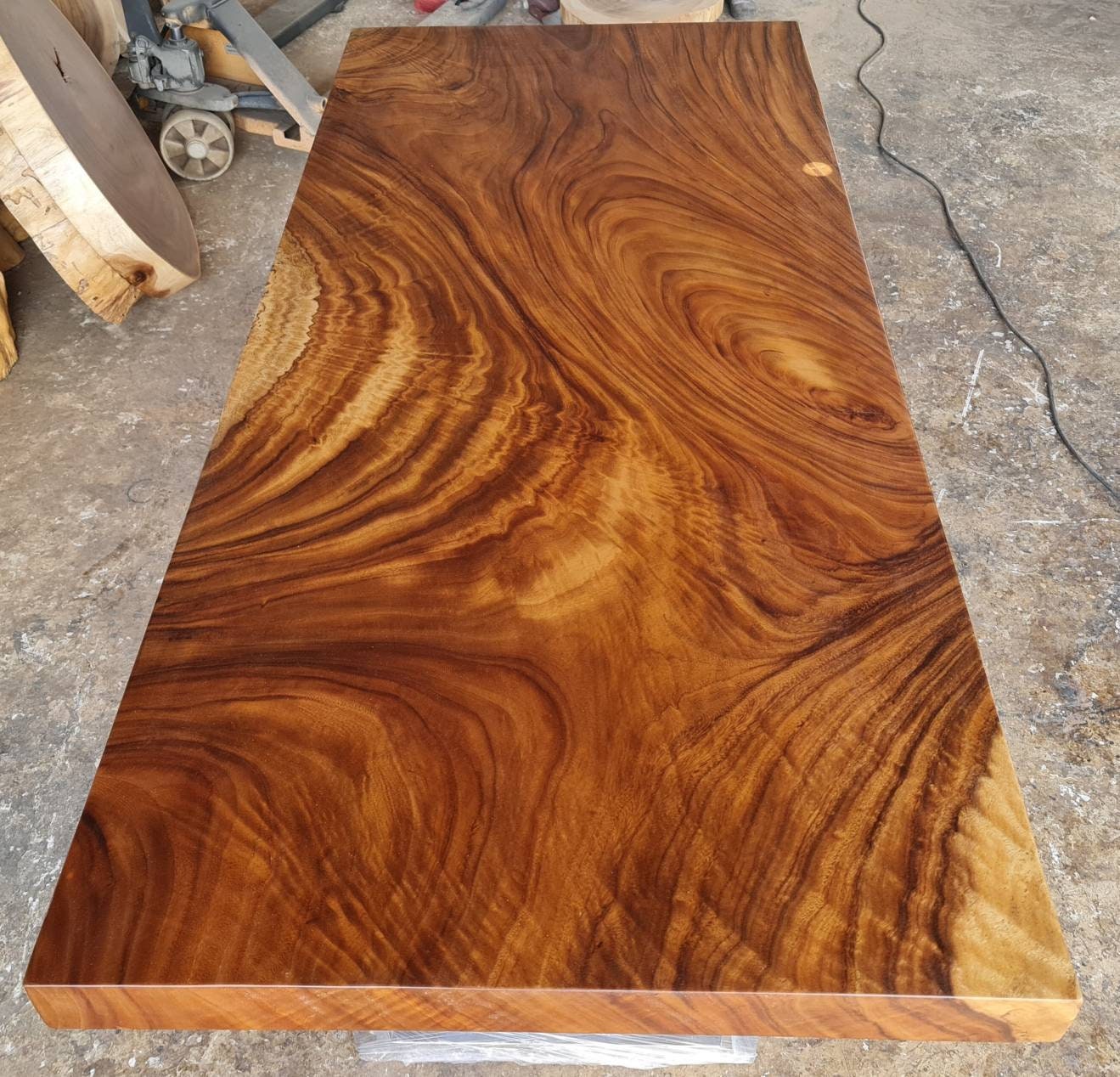 Mesa de comedor de madera maciza recuperada una sola losa de | Etsy