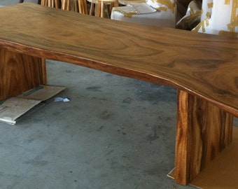 Rare Live Edge Slab Dining Table Or Conference Table 9.8ft In Length Grade AAA Reclaimed Thai Acacia Wood Solid Slab Custom Made Table
