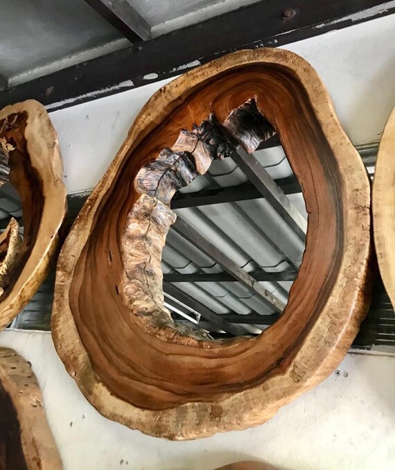 Custom Made Reclaimed Acacia Wood Live Edge Mirror Reclaimed Etsy