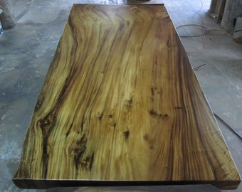 Rare Straight Edge Slab Dining Table 8.5 Ft In Length Large Grade AAA Reclaimed Thai Acacia Wood Single Solid Slab Custom Made Table