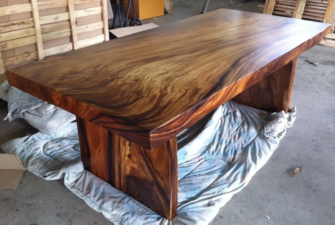Solid Slab Wood Dining Table 8.5 Ft Length Grade AAA Solid Slab Wood Dining Table 8.5 Ft Length Grade AAA
