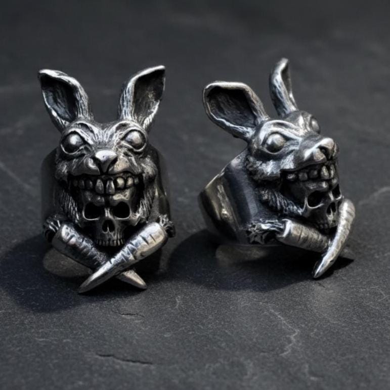Rabbit Skull Ring - Etsy