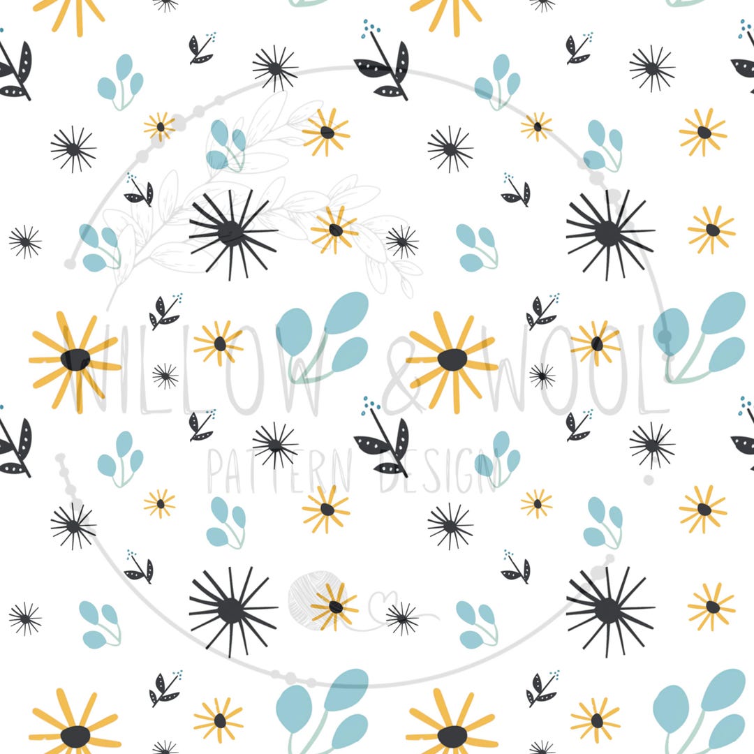 Seamless Repeating Pattern: Folk Art Digital File - Sublimation PNG ...