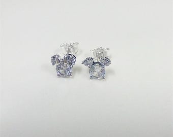 Pandora  Mickey Mouse & Minnie Mouse Sparkling Stud Earrings Sterling Silver