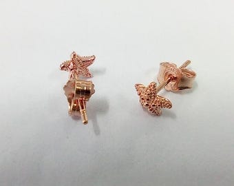 Pandora Sterling Tropical Starfish Stud Earrings Rose
