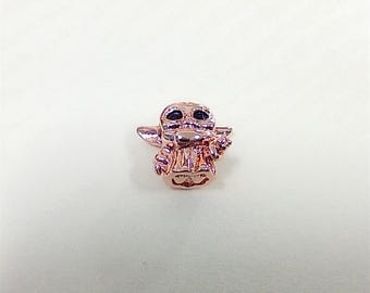 pandora  parks rose gold-plated charm with black enamel