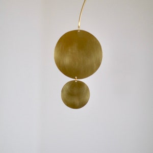 Fulmar Part 1 kinetic handmade modern stylish interior mobile in brass image 6