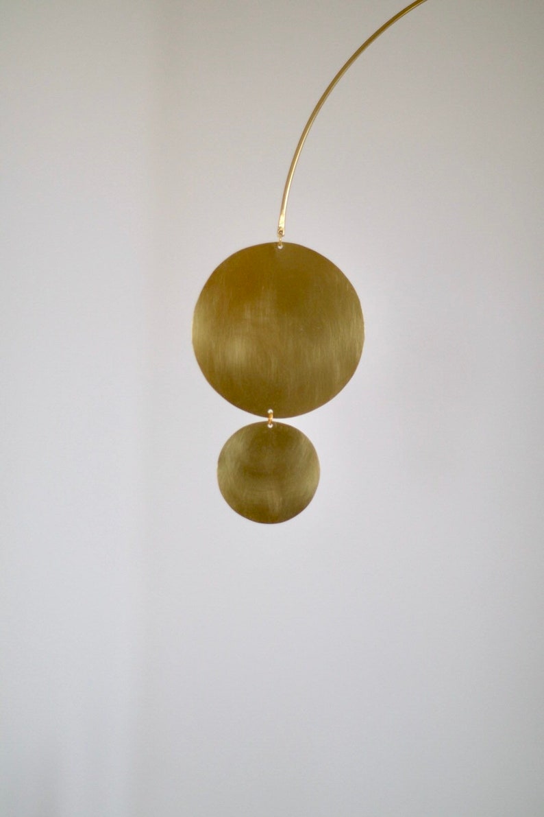 Fulmar Part 1 kinetic handmade modern stylish interior mobile in brass image 6