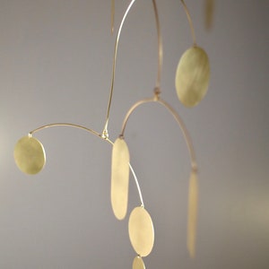 Fulmar Part 1 kinetic handmade modern stylish interior mobile in brass image 3