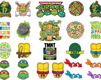 Pacchetto di clipart delle Tartarughe Ninja (download digitale).