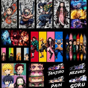 140+ Demon Slayer Anime Clipart-paket | DTF-tryckdesigner, PNG-grafik (digital nedladdning).