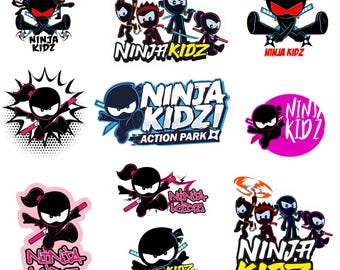 Pacchetto di clipart TV Ninja Kidz, file PNG del team di gioco (download digitale).