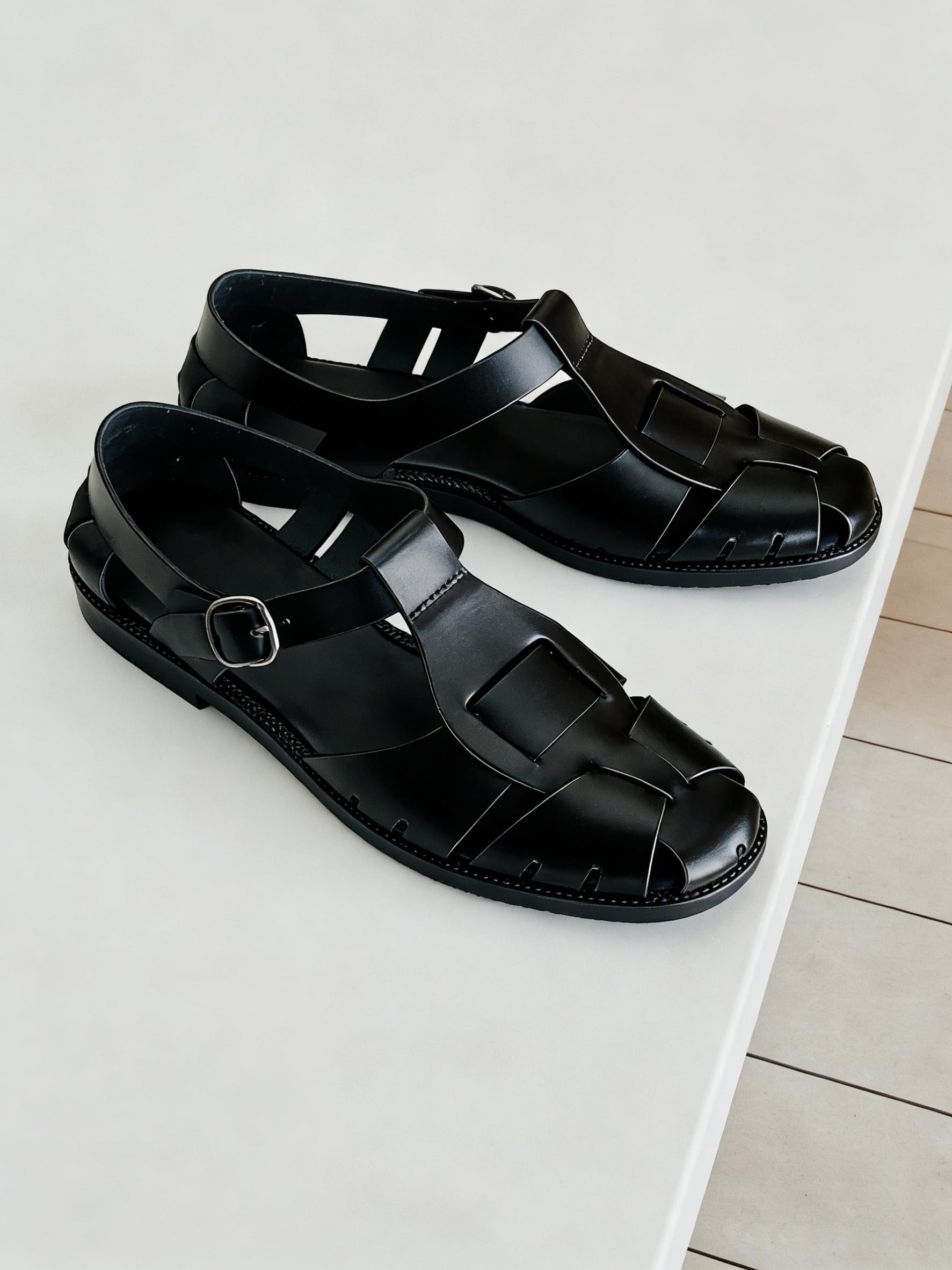 Black Fisherman Sandals Women - Etsy display picture 1
