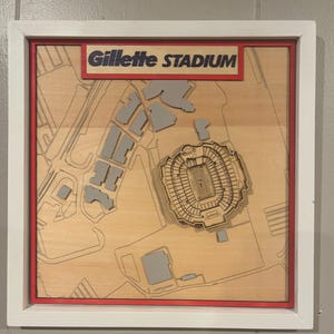 Custom Stadium Wood Map - Layered Football Wall Art