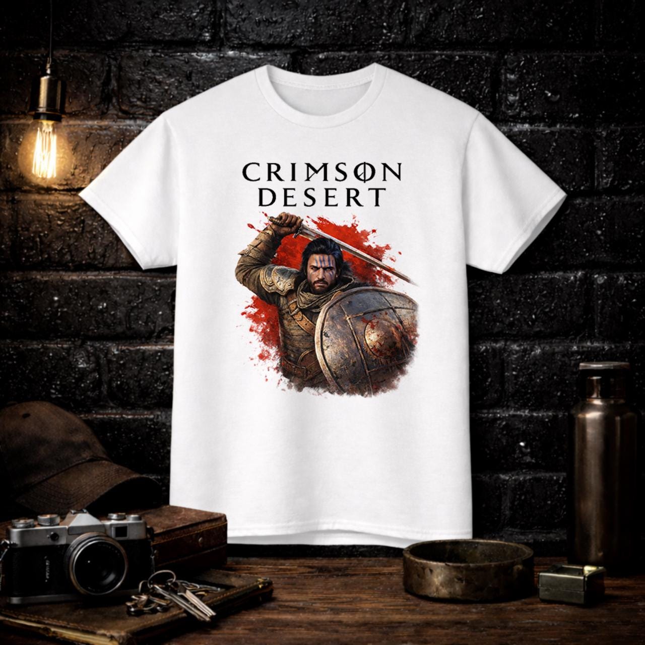 T-shirt unisexe Crimson Desert vintage surdimensionné