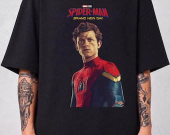 Spider-Man Brand New Day Tom Holland  Oversized Unisex T-Shirt, Marvel Superhero Movie Graphic Tee
