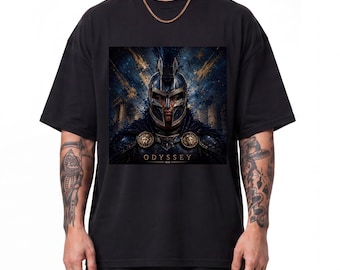 Odyssey Ancient Greek Warrior Agamemnon  Oversized Unisex Vintage T-Shirt,  Mythology Tee