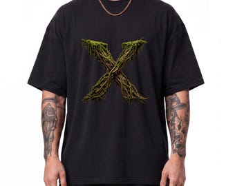 Moss X Graphic Tee: Nature Inspired Forest Shirt