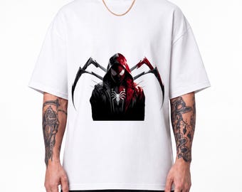 Miles Morales Spider-Man  Oversized Unisex T-Shirt, Brand New Day Symbiote Marvel Graphic Tee