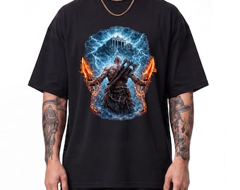 Oversized Unisex Vintage God of War T-Shirt , Classic Retro