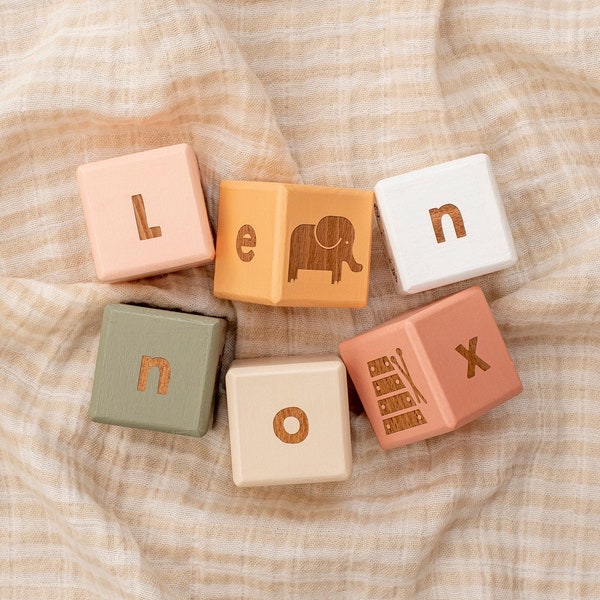 Wooden Letter Blocks / Baby Name Blocks / New Baby Gift