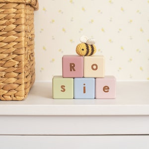 Bloques de madera para nombres de bebés / Bloques de letras / Decoración infantil