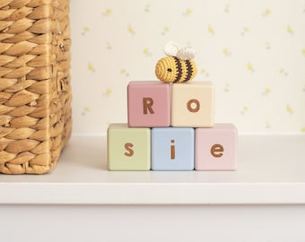 Wooden Baby Name Blocks / Letter Blocks / Nursery Decor