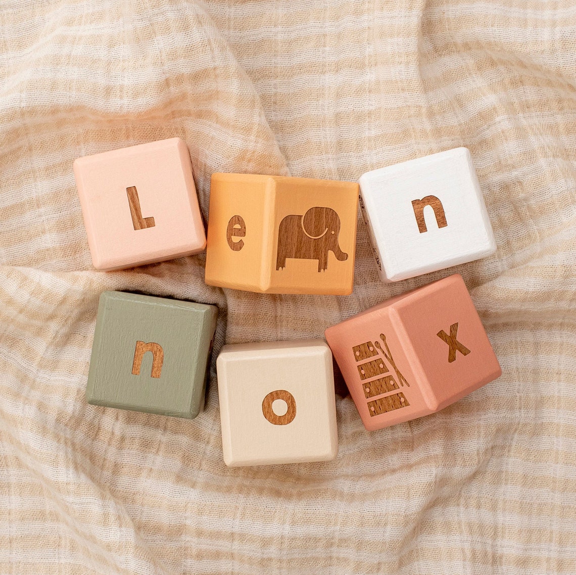 Wooden Letter Blocks / Baby Name Blocks / New Baby Gift Etsy