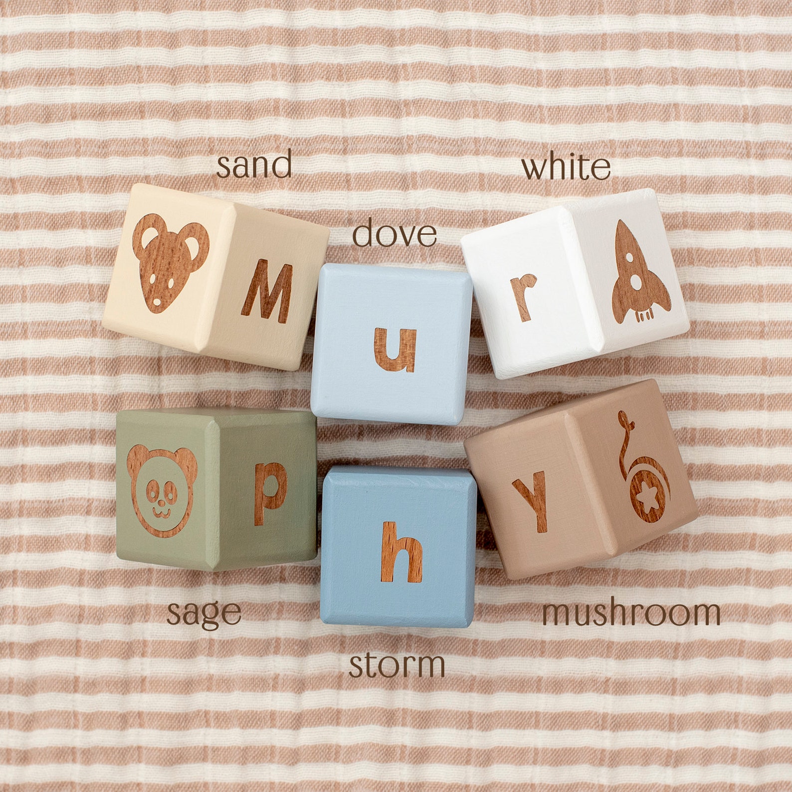 Wooden Letter Blocks / Baby Name Blocks / New Baby Gift Etsy