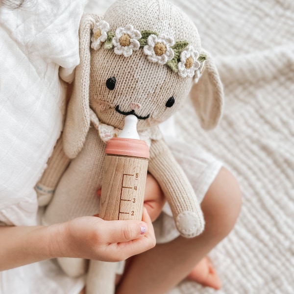 Mini Holzspielzeugpuppe / Babyflasche / Spielzeug für Puppen / Natural Play