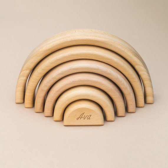 natural wooden rainbow