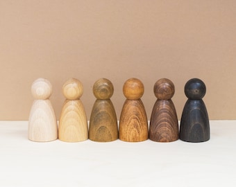 Natural Wooden Peg Dolls