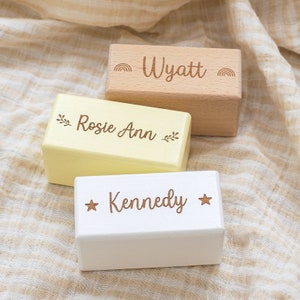 Wooden Name Block Topper with Scripted Font (to use with our milestone blocks) / Milestone Blocks