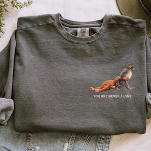 Monkey Punch You Are Never Alone Shirt, Always By My Side Shirt, Cute Baby Monkey Tee, Animal Lover Gift, Comfort Colors Graphic Shirt
