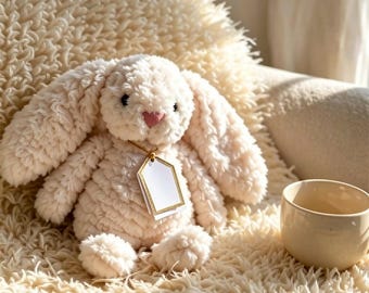 Peluche lapin, cadeau de naissance, décoration de chambre d'enfant, peluche, jouet de réconfort, doudou Jellycat, sucette
