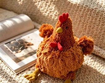 Peluche de gallina Cecile de Jellycat, compañero ideal para la hora de dormir, regalo de cumpleaños, juguete seguro para bebés, decoración para la habitación infantil, tela ultrasuave.