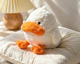 Peluche canard triste style Jellycat Animal en peluche de soutien émotionnel Kawaii mignon pour le soulagement de l'anxiété et le confort, décoration de chambre d'enfant confortable