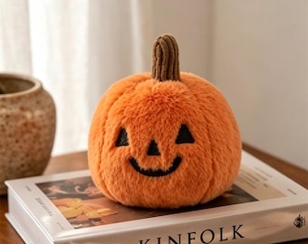Peluche douce citrouille d'Halloween style Jellycat, peluche fantasmagorique Kawaii pour soulager l'anxiété et soutenir les émotions, décoration confortable pour chambre d'enfant